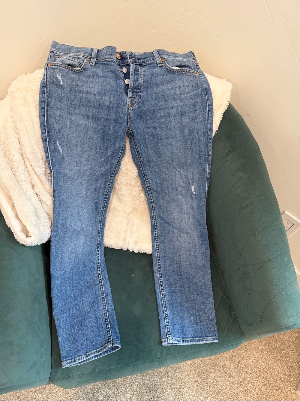 7 For All Mankind Light Blue Dojo Relaxed Jeans